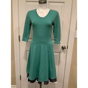 Matilda Jane W/ Joanna Gaines Green Flare A-Line Dress, Size XS - NWT!